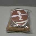 Football Burlap & Felt Banners - NO DIY 3pcs Football Banner Game Time Yard Line Hanging Decoration Sports Rustic Bunting Flag Photo Prop for Baby Shower Game Day Birthday Party Supplies (Score)