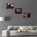 Sepwrol Vintage Coffee Theme Canvas Wall Art Brown Coffee Bean and Hand Grinder Coffee Machine Prints Printing Artwork for Kitchen Dining Room Cafe Bar Wall Decor 12"x16"x3