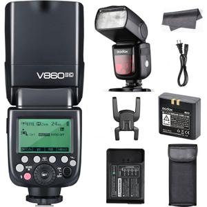 Godox V860II-C E-TTL Flash Speedlite Light, HSS 1/8000s 2.4G Wireless GN60 Li-on Battery Speedlight Compatible for Canon Camera 6D 50D 60D 1DX 580EX 5D Mark II III