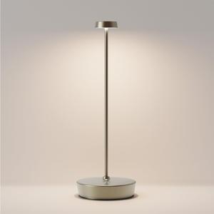 Sikevht Cordless LED Table Lamp，Rechargeable Battery Desk Lamps, 3 Color Stepless Dimmable Metal Battery Table Lamps, Portable Table Light for Indoor/Outdoor/Restaurants/Bedroom/Bar