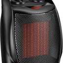 ZAFRO Space Heater - With Thermostat Overheat&Tip-Over Protection, 3 Modes Small Heater, 1500W PTC Ceramic Fast Safety Heater for Bedroom,Office and Indoor Use (Black)