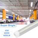 Very Bright 5ft LED Shop Light 10 Pack, 45W 6750LM 6500K Daylight