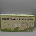 Garden Kneeler and Seat, Wider and Thicker Kneeling Pad Heavy Duty Gardening Stool with Gardening Tool Pouch and Bag, Garden Bench/Chair Gifts for Women, Seniors (Black & Orange)