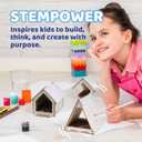 Neliblu Bird Houses to Paint for Kids - Wooden - 12 Pc, Plywood, Durable Material, Educational Fun, Complete Set, Child-Safe, Bulk Crafts - Paint a Bird House Kit for Kids