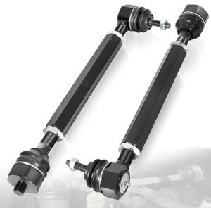 Heavy Duty Tie Rod Ends Kit - 0-6" Adjustable, 3X Reinforced Steel, Lower Tie Rod Kit for 2001-2010 Chevy Silverado GMC Sierra 2500HD 3500HD 4WD, for Off-Road Enthusiasts & Heavy-Duty Truck Owners