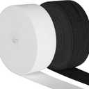 Elastic Band for Sewing, 2 Inch Elastic for Sewing Elastic Straps Wig Band Edge Band Knit Spool Sewing Band for Waistbands Pants Clothes & Lace Front Wigs((10 Yard Black, 10 Yard White)