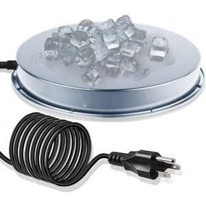 ZenxyHoC 11in Chicken Water Heater for Drinker, 110W Poultry Waterer Heated Base for Metal Drinking Fountains, 2 Pack