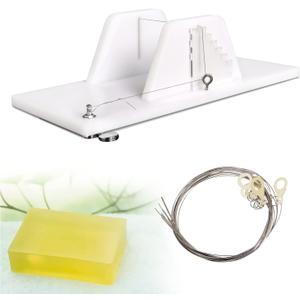 Adjustable Slab Soap Cutter, Acrylic Push Soap Cutter with Single Wire, DIY Handmade Soap Candles Trimming Loaf Cutting Tools, Soap Making Loaf Slicer