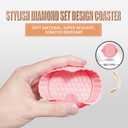 Car Cup Holder Coaster,Non-Slip Car Cup Holder Coasters,Universal Car Cup Holder Insert,Car Interior Accessories Mat(Pink diamonless, 4 Pack)