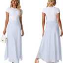 Lepunuo Womens Maxi Skirts Casual Elastic High Waisted Flowy Long Skirts Trendy Cute Skirts (XXL)