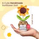 Gossby Positive Sunflower Crochet - Mother's Day, Thank You Gift for Women - Basket Stuffers - Graduantion, Nurse Week 2026 - Appreciation, Christmas, Birthday Gift for Mom, Teacher, Coworker, Friend