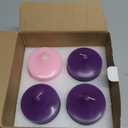 Mega Candles 4 pcs Unscented Christmas Advent Candles Set, Hand Poured Premium Wax Bell Top Round Pillar Candle 3 Inch x 3 Inch, Holidays, Festivities, Devotional, Church, Wreath, Party, Gifts