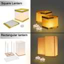 Square Rectangle Floating Candles Lantern Sets,Outdoor Decoration Waterproof Floating Lanterns for Pool,River,Memorials,Wedding,Bar,and Parties(6Pack)