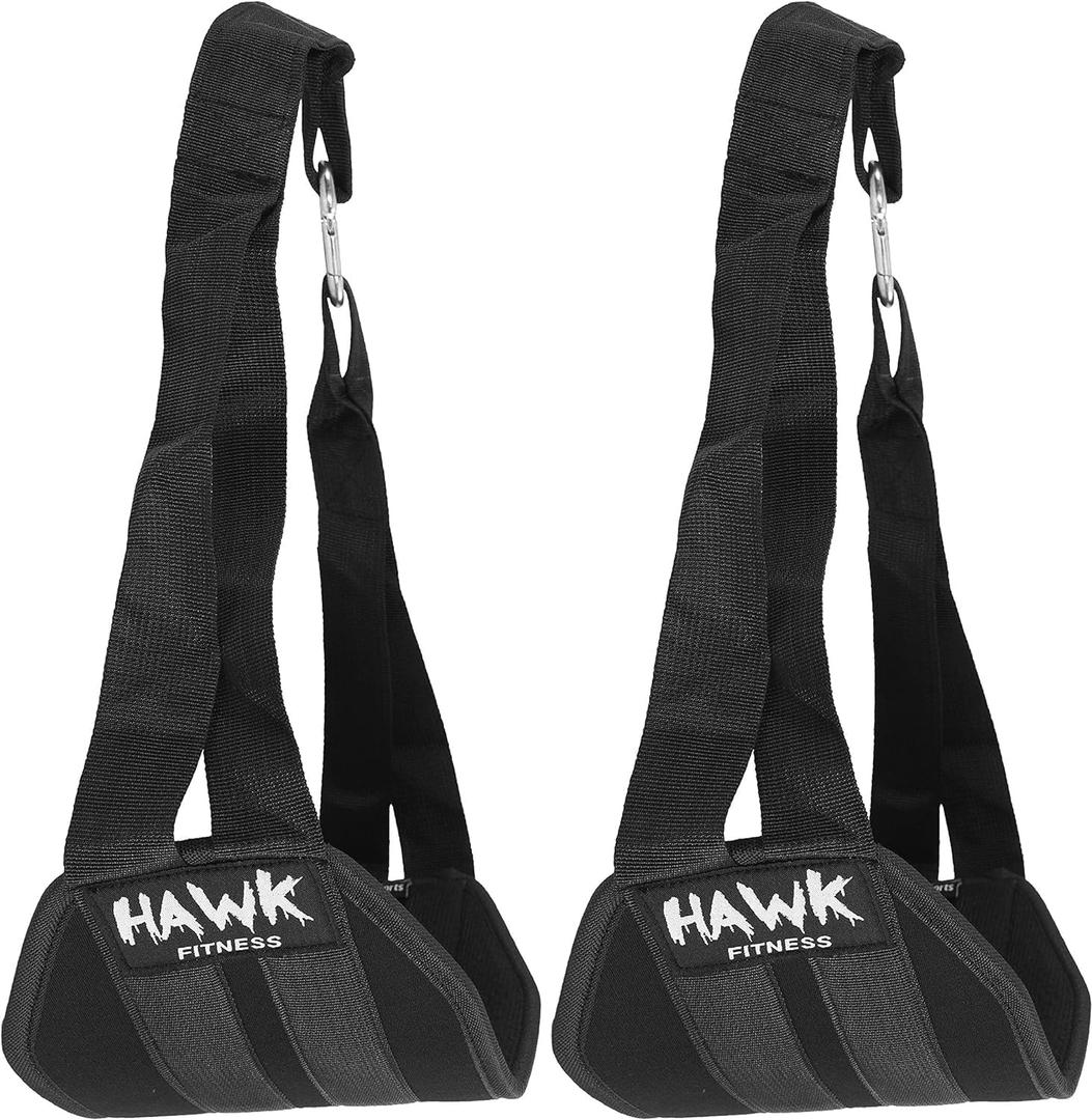 Hawk Sports Ab Straps for Men and Women, Ab Workout Equipment for Maximum Fitness and Bodybuilding Gains, Exercise Equipment for Fat Burning and Strength Training, Lifting Straps for Six Pack Abs (Black)