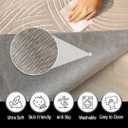 Muddy Mat Maze 5x7 Washable Area Rugs for Living Room, Bedroom & Dining Room Modern Soft Low Pile Non Slip Carpet Pet Friendly Waterproof Foldable Rugs for Home
