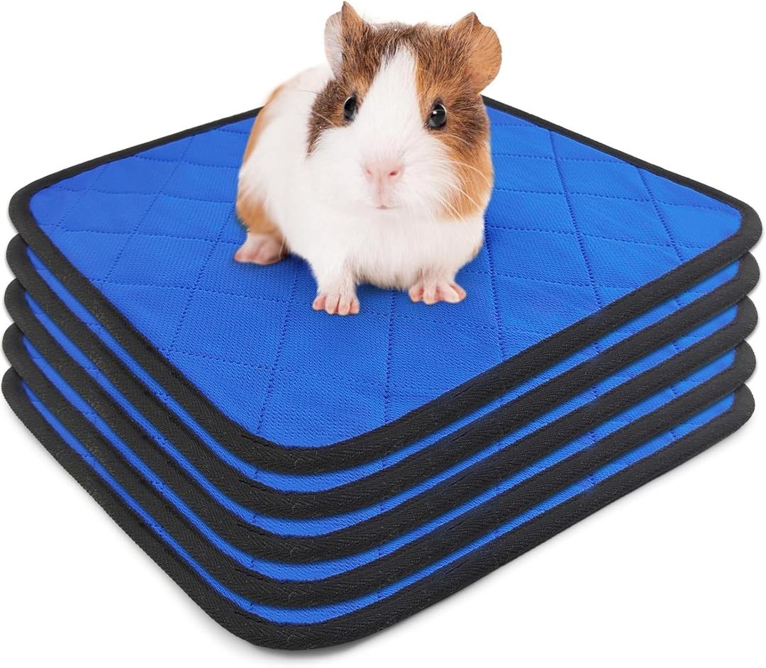 5 Pcs Replacement Liners Inserts for Small Animal Hideouts, Beds and Travel Carriers - Soft and Absorbent Pee Pads - Machine Washable L