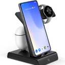 Wasserstein 3-in-1 Wired Charging Station Made for Google Pixel, Buds, Watch 3, Fitbit Charge 5, 6, Versa 3, 4, Sense, Sense 2 & Ace LTE - NOT Compatible with Pixel Watch 1, 2 & 4