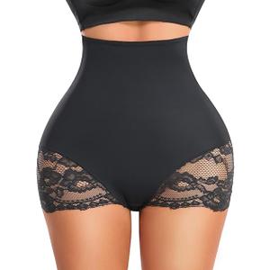Tummy Control Shapewear Panties for Women High Waist Body Shaper Underwear Lace Shaping Girdle Briefs M