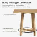 LITTLE TREE 31.5 Inch Modern Dining Table, Square Kitchen Table for Small Space, Perfect for 2-4 People, Mid-Century Modern Style for Kitchen & Dining Room, Brown & Black