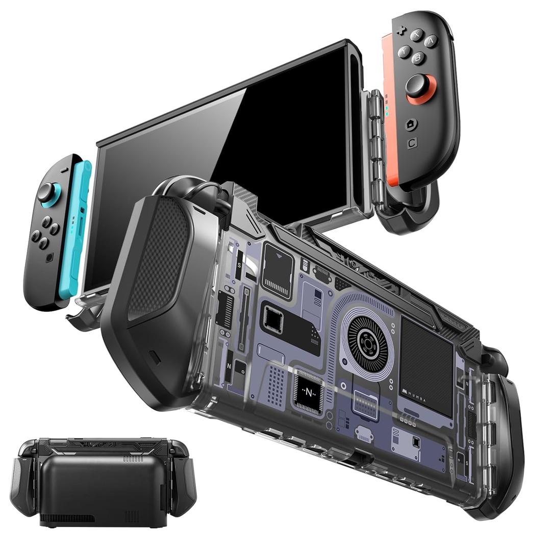 Mumba for Nintendo Switch 2 Case [Blade Series] [Dock Friendly] [Military-Grade Protection] Switch 2 Grip Protective Cover Shell, Quick-Release Joy-Con, Accessories for Switch 2 Controllers (Circuit)