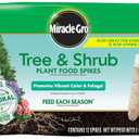 Miracle-Gro Tree and Shrub Plant Food Spikes, For Deciduous, Flowering and Evergreen Trees, Hydrangeas, and Acid-Loving Plants, 12 Spikes