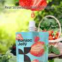 Hethstia Konjac Jelly Strawberry Flavor with Collagen Peptides  10 Pouches Drinkable Strawberry Jello, 7 Kcal, 0 Sugar, Keto, Gluten-Free, Vitamin C Healthy Snacks & Food Gifts