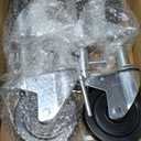 HOLKIE Scaffolding Caster Wheels 5 inch Dual Locking Casters Set of 4, 1" Round Stem Swivel Castor, 1190 lbs Load Capacity, Industrial Heavy Duty Replacement Castors