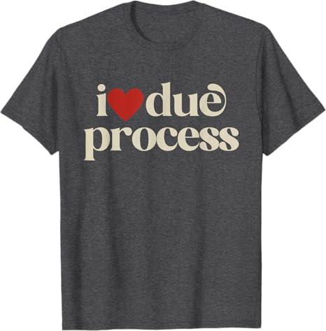 I Love Due Process T-Shirt, Size: XL