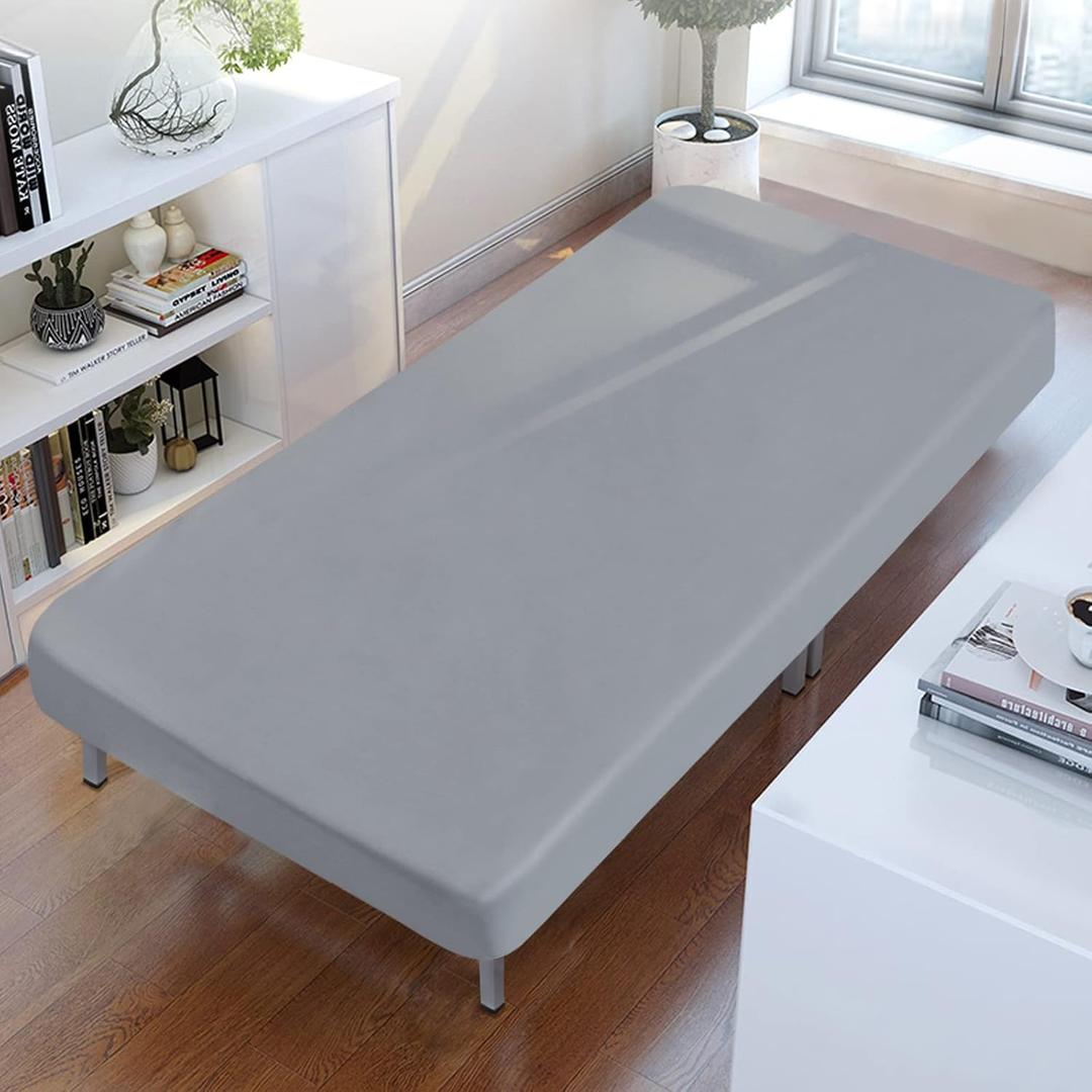 Cot Sheets 25" x 75", Cot Size Sheet Fitted with Narrow Twin/Camp Bunk/Rvs Bunk/Guest Beds/Army Cots/Trifold Mattress, Super Soft Breathable Microfiber Bed Cover, Bottom Sheet, Gray