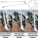 6" Extended Chimney Stove Pipe Roof Bracket Support, Stainless Steel Chimney Pipe Roof Support for Stove Pipe, Adjustable Chimney Pipe Bracing, Stability Against Wind & Snow