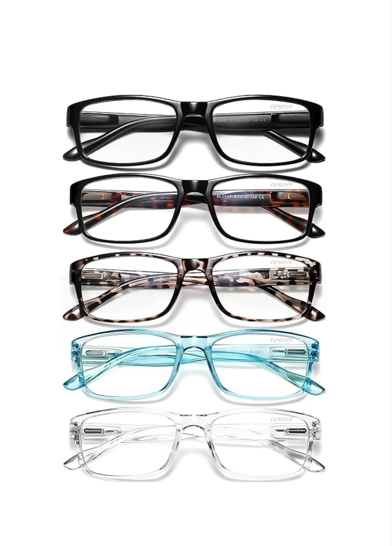 Gaoye Professional Reading Glasses for All Day - Computer Readers with Blue Light Protection - Value Pack, +2.25