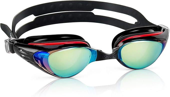Nearsighted Swim Goggles, Shortsighted Optical Swimming Goggles No Leaking Anti Fog UV Protection for Adult Men Women (-5, Black)