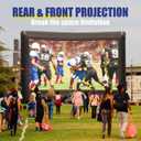 Inflatable Projector Screen - 14FT Outdoor Movie Screen Blow Up for Movie Parties Backyard Outside with Air Blower and Carry Bag, Front and Rear Projection,Black, 14FT 