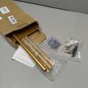 Liuoud Towel Rack for Bathroom, Wall Mounted Vertical Rolled Towel Storage Organizer Holder with Shelf, Holds Up 6 Large Bath Sheets, Gold (Standard Size)