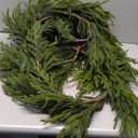 6FT Christmas Artificial Norfolk Pine Garland for Fireplace - Realistic Faux Greenery Fake Garland for Holiday,Table, Window,Mantel,Stairs, Home,Indoor Outdoor Decor (2PCS)