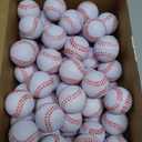 100 Pieces Mini Stress Balls 1.57 Inch Sports Stress Balls Baseball Stress Ball Mini Baseball Themed Gifts for Sports Game Party Favors, School Carnival Reward, Bag Fillers, Anxiety Relief