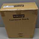 SUOERNUO Clothes Rack With Wheels and 3-Tier Metal Shelves,Clothing Rack For Hanging Clothes With 4 Hooks,Garment Rack Wardrobe Organizer for Small Space,Black (gold, 16.54 * 18.23 * 72.05)