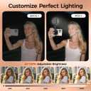 Magnetic Selfie Light for iPhone, 5 Color Extendable Phone Light with Mirror,360 Folding LED Fill Light for TikTok/Photo/Video/Makeup, Compatible with iPhone16/15/14/13/12 Series