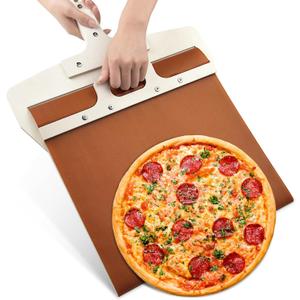 Sliding Pizza Peel 12 inch Pizza Slider Non-Stick with Handle Detachable Pizza Shovel Pizza Transfer Tool for Oven Slide Pizza Paddle Pizza Sliding Peel Pizza Spatula Pizza Smart Slider 1pack