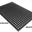 Uniboho Outdoor Rubber Floor Mats Anti Slip Commercial Resturant Kitchen Mat Rubber Drainage Mat 35x24 Inch Heavy Duty Door Mat for Garage Garden Indoor Outside Industral Pool Entrance Bar Wet Area
