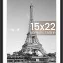 upsimples 15x22 Picture Frame, Wall Decor Poster Frames, Black 1 Pack