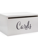 Darware Wooden Wedding Card Box for Reception (White), Decorative Card Receiving Box for Birthdays, Showers, Graduations and More