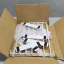 YORWHIN Short Puppy Gate - 17 Inch Height Dog Gate, Metal Free Standing Pet Gates, Expands Up to 48 Inches for Indoor/Outdoor, Step Over Pet Fence for Small Dogs