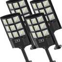 Solar Street Lights Outdoor Waterproof,6500K Solar Lights Outdoor 12000LM LED Solar Flood Light, 320 Wide Angle with Motion Sensor and Remote Control for Yard,Fence,Parking lot,Garage,Yard (4 Pack)