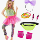 Morph 80s Outfit for Women 80s Costume Decades Day Outfits Womens 80 s Outfit for Party Halloween Disco Costume XXXL