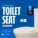 Highcraft B1TSPE Elongated Plastic Toilet Seat with Adjustable Hinge, Bone