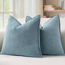 MIULEE Set of 2 Sage Blue Boho Decorative Pillow Covers 20x20 Inch Farmhouse Rustic Couch Throw Pillows Modern Summer Cotton Cushion Covers Retro Cute Macrame Woven Spring Decor for Bed Sofa Chair