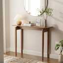 Wood Console Table Walnut Entryway Table, Thin Console Table, Sofa Tables for Living Room (39.4'')