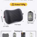 Hikenture Camping Pillow with Removable Cover - Ultralight Inflatable Pillow for Neck Lumbar Support - Upgrade Backpacking Pillow - Washable Travel Air Pillows for Camping, Hiking, Backpacking