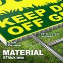4-Pack Keep Off Grass Signs for Yard, 6x9 Double-Sided Coroplast Lawn Signs with Metal H-Stakes, Outdoor Reminder for Lawn, HOA & Shared Areas